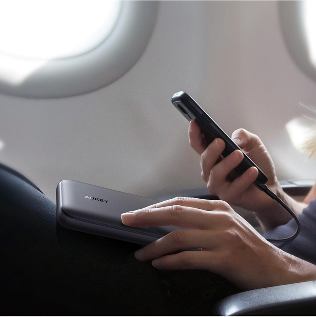 Powerbank Aukey PB-N73 BK 10000 mAh USB-C Black (PB-N73 BK) - obraz 4