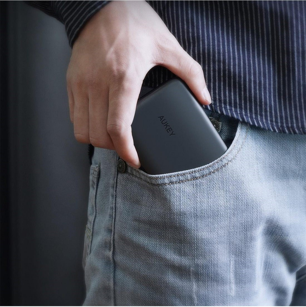 Powerbank Aukey PB-N73 BK 10000 mAh USB-C Black (PB-N73 BK) - obraz 5