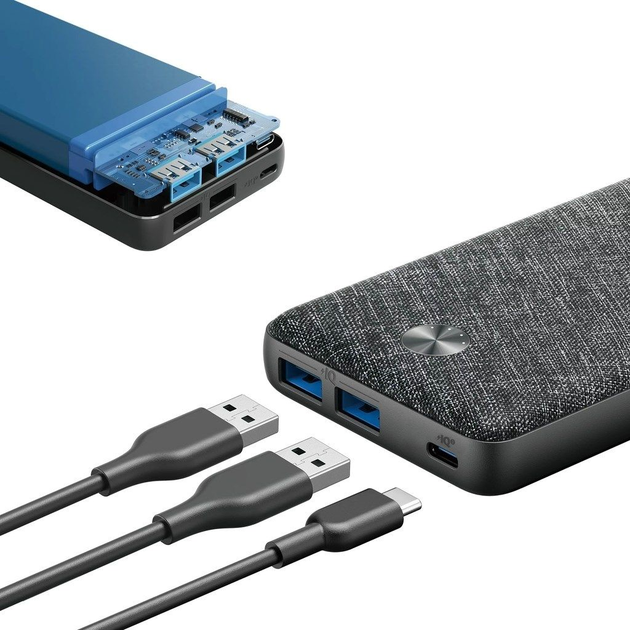 Powerbank Anker PowerCore III Sense 20000 mAh 20W Black (A1365G11) - obraz 3