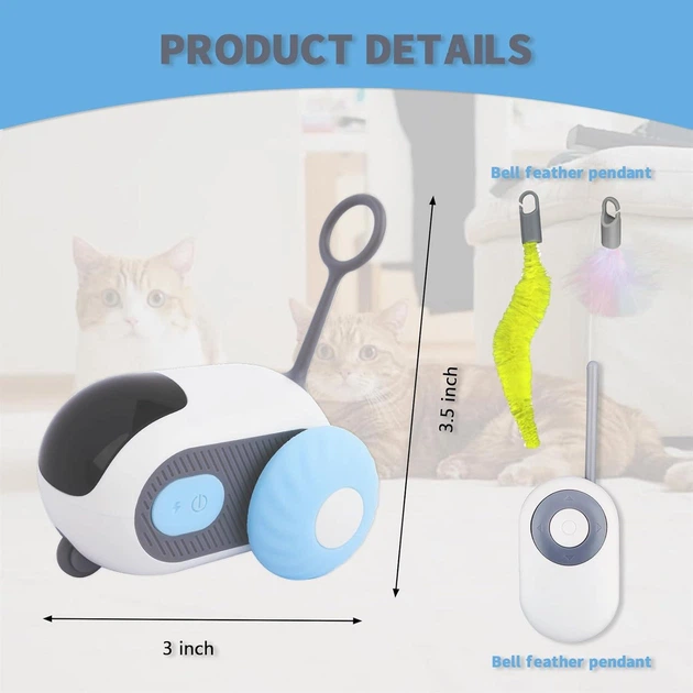Игрушка для животных с дистанционным управлением Бадминтон Smart Cat Toy AND LY-625 Blue - изображение 5