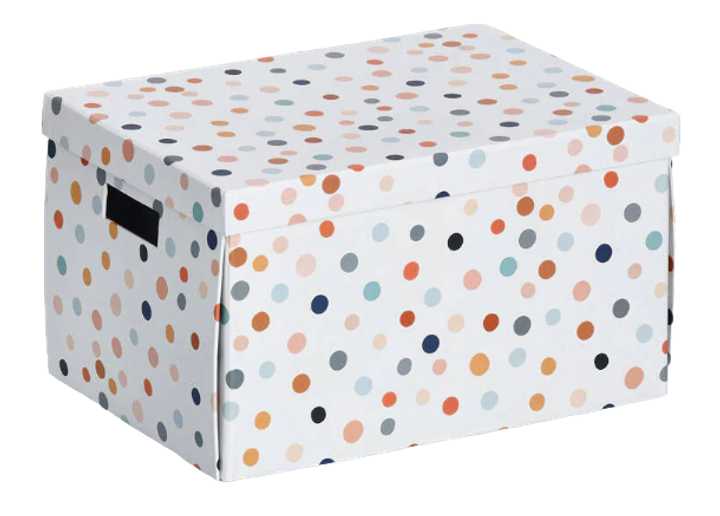 Коробка Zeller Dots з кришкою 25 x 35 x 20 см (4003368144757) - зображення 1