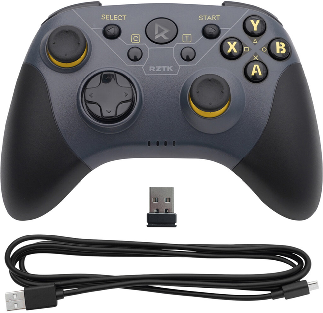 Бездротовий геймпад RZTK GamePad BT5.0 PC/iOS/Android/PS3/PS4 Grey - зображення 13