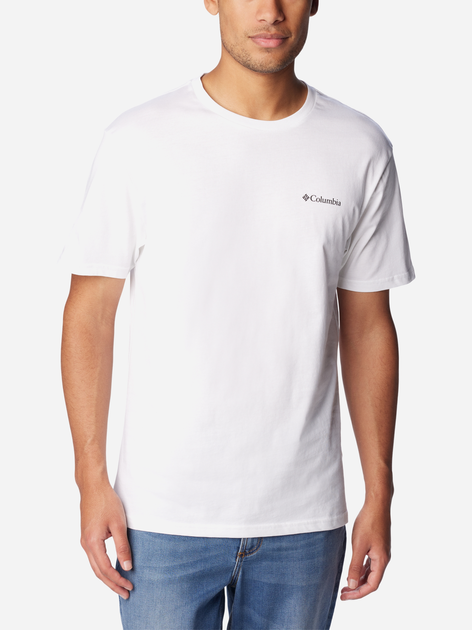 Футболка бавовняна чоловіча Columbia CSC Basic Logo Short Sleeve 1680053112 XL Біла (195978522989) - зображення 1