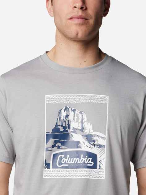 Футболка бавовняна чоловіча Columbia CSC Seasonal Logo Tee 1991036038 L Сіра (195981462272) - зображення 5