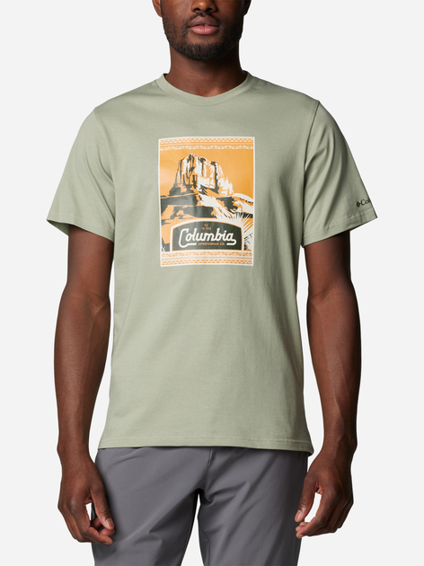 Koszulka męska bawełniana Columbia CSC Seasonal Logo Tee 1991036349 XXL Oliwkowa (195981462364) - obraz 1