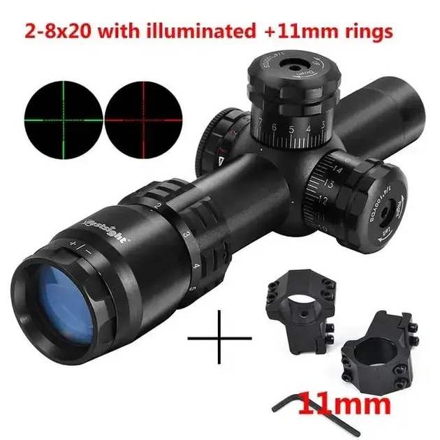 Оптический прицел Bestsight 2-8x20IR с подсветкой на АК - изображение 2