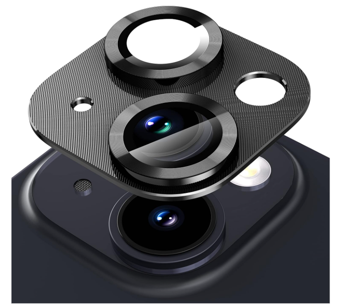 Защитное стекло DK для Apple iPhone 15 | на камеру CD Metal Armor (017836) (black) - Фото 1 Защитное стекло DK для Apple iPhone 15 | на камеру CD Metal Armor (017836) (black) - изображение 1