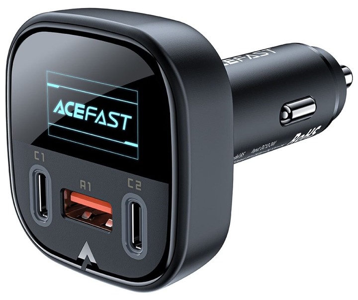 Автомобільний зарядний пристрій Acefast B5 101W 2xUSB-C Black (6974316281436) - зображення 1