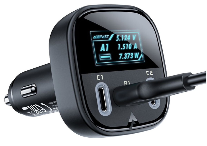 Ładowarka samochodowa Acefast B5 101W 2xUSB-C Black (6974316281436) - obraz 3