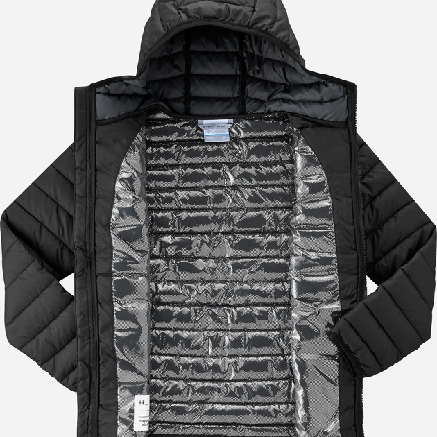 Kurtka chłopięca zimowa Columbia Powder Lite II Hooded Jacket 2090023010 116-122 cm Czarna (195981516593) - obraz 4