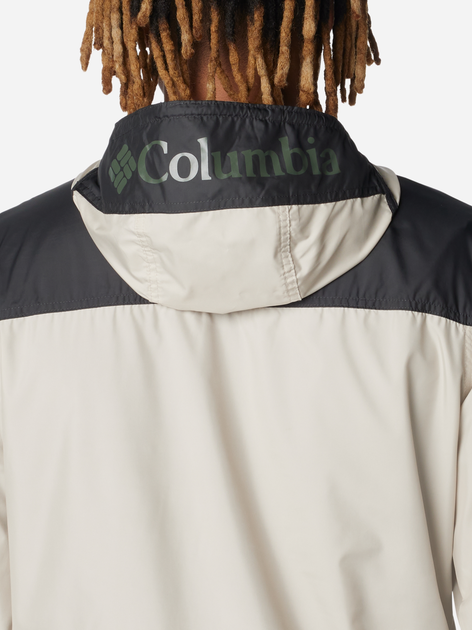 Kurtka wiatrówka męska Columbia Challenger II Windbreaker 2091001278 M Ecru/Czarna (195980993951) - obraz 5