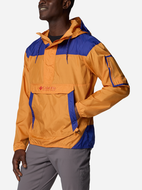 Kurtka wiatrówka męska Columbia Challenger II Windbreaker 2091001861 L Pomarańczowy/Niebieski (195980993692) - obraz 3
