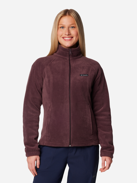 Толстовка на блискавці без капюшона жіноча Columbia Benton Springs Full Zip 1372111613 XS Бордова (195981471212) - зображення 1