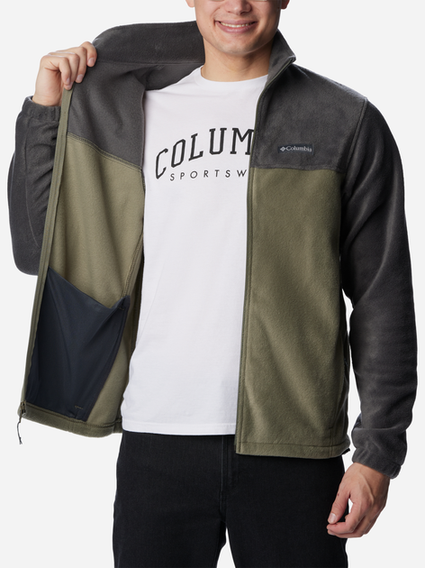 Bluza męska rozpinana streetwear Columbia Steens Mountain Full Zip 2.0 1476671024 XL Szary/Oliwkowy (193855461871) - obraz 4