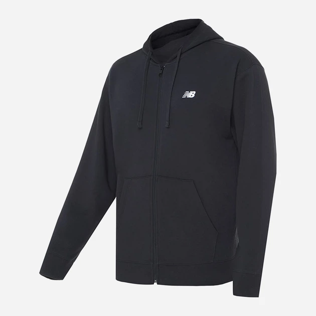 Толстовка на блискавці чоловіча New Balance Stacked Logo MJ41501 XL Чорна (197375352510) - зображення 5