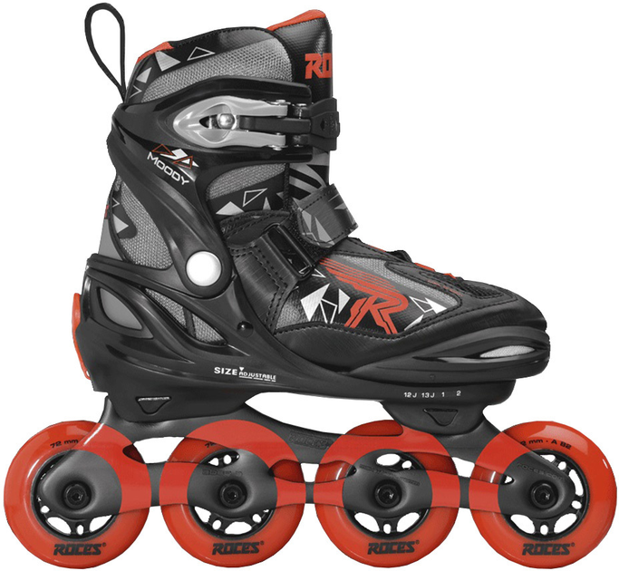Роликові ковзани Roces Moody Boy Tif 400855 02 EU 30-35 Чорні з червоним (8020187904153) - зображення 3