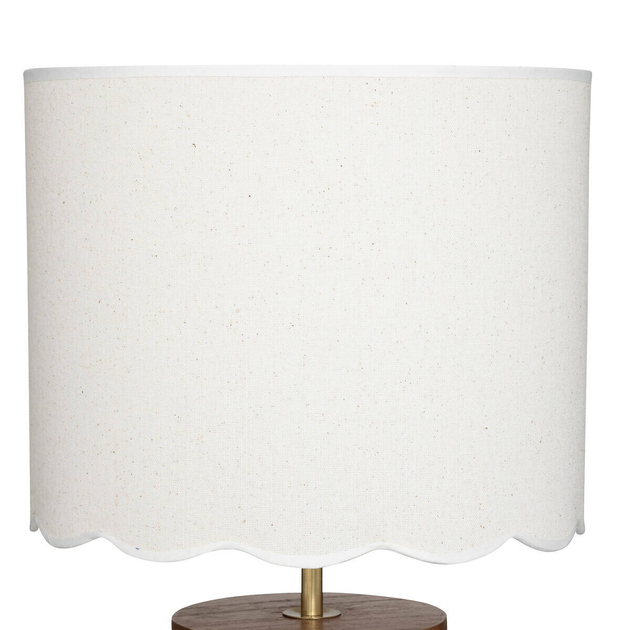 Lampa stołowa Atmosphera Vania z białym abażurem i drewnianą podstawą 28 cm White (3560232731723) - obraz 3