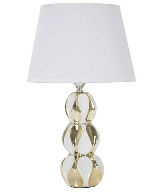 Lampa stołowa Mauro Ferretti z ceramiczną podstawą 28 cm (8024609363887) - obraz 1