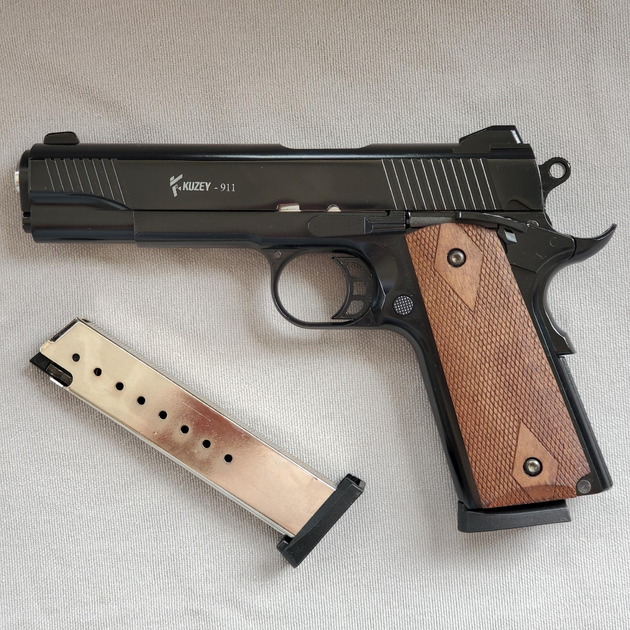 Стартовий пістолет Kuzey 911 чорний (модель Colt 1911) - зображення 1