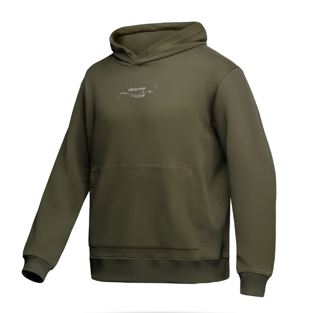 Худи M1 Mono Ukrarmor коллекция NAME. Cotton and polyester. Цвет Олива L - изображение 1