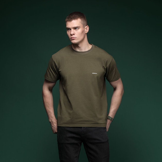 Набір футболок Basic Ukrarmor Military T-shirt. Матеріал Cottone/Elastane, олива S - зображення 2