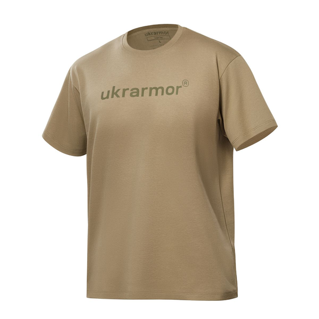 Мужская футболка с логотипом Logo Tee Ukrarmor. Cotton. Цвет койот (500013/XL) - изображение 1