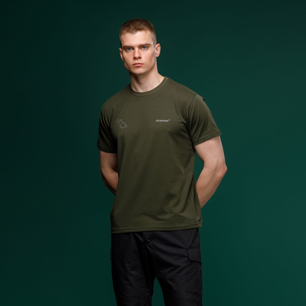 Футболка Basic Military Ukrarmor T-Shirt. Авдеевка. Топографическая карта. Олива S - изображение 2