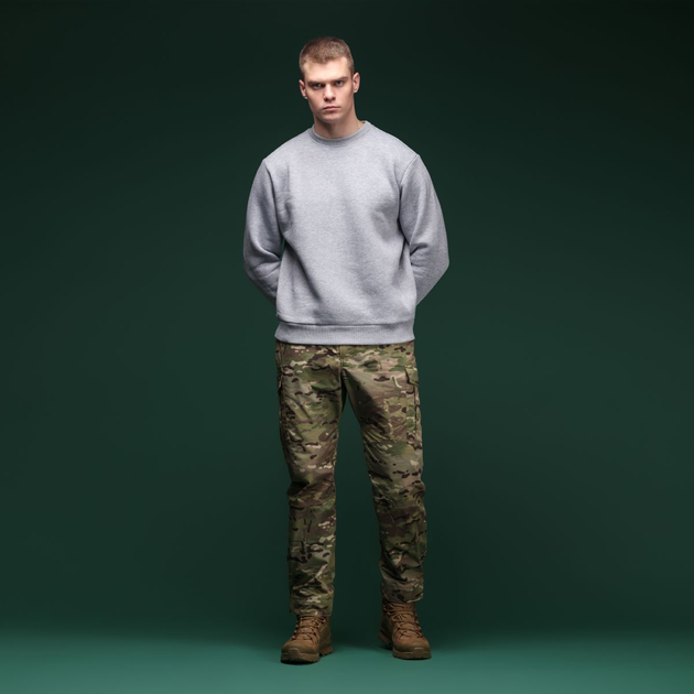 Свитшот Base Soft Ukrarmor Sweatshirt. Свободный стиль. Цвет Серый/Gray M - изображение 2