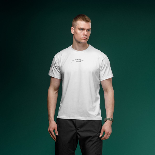 Футболка Basic Military Ukrarmor T-Shirt из коллекции NAME. Cottone/Elastane, белый L - изображение 2