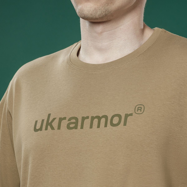 Чоловічі футболки з логотипом Logo Tee Ukrarmor. Котон. Колір койот S - зображення 2