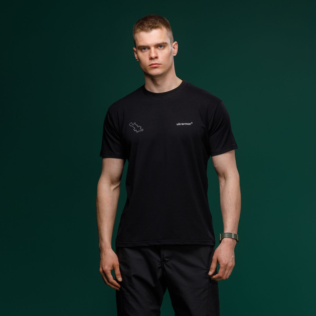 Футболка Basic Military Ukrarmor T-Shirt. Авдеевка. Топографическая карта. Черный M - изображение 2