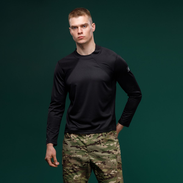 Тактическая рубашка Base Ukrarmor Combat Shirt с длинным рукавом. Черный XXXL - изображение 2