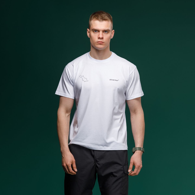 Футболка Basic Military Ukrarmor T-Shirt. Авдеевка. Топографическая карта. Белый L - изображение 2