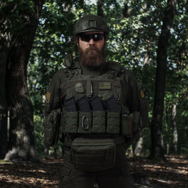 Комплект снаряжения Vest Ukrarmor Full (based on IBV) S\M 2-го класса защиты. Олива S/M - изображение 2