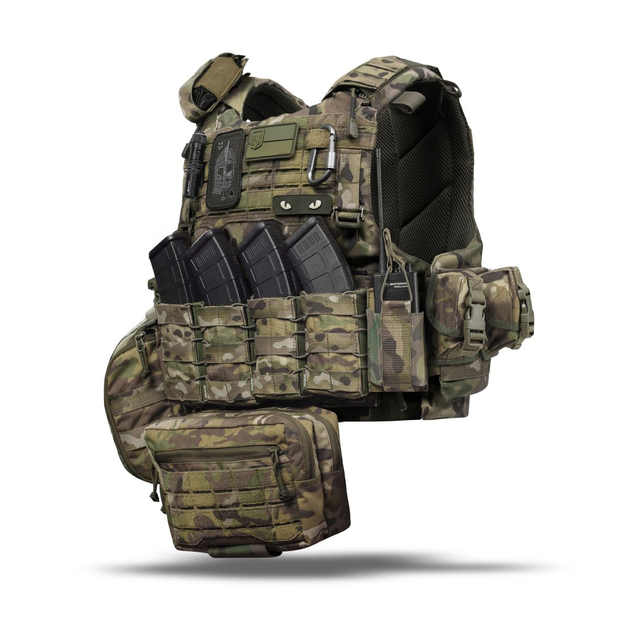 Комплект спорядження Vest Ukrarmor Full (based on IBV) S\M 1-го класу захисту. Мультикам S/M - зображення 1