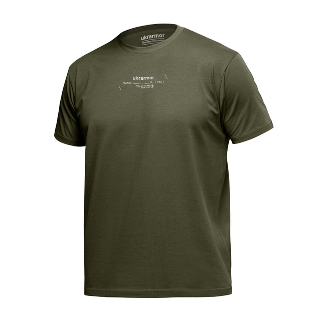 Футболка Basic Military Ukrarmor T-Shirt із колекції NAME. Cottone/Elastane, олива M - зображення 1