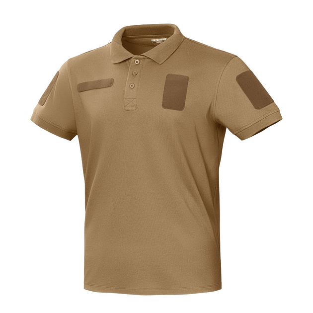 Тактическая футболка-поло Ukrarmor Polo Reflex. Cotton. Цвет Койот (300990/XXL) - изображение 1