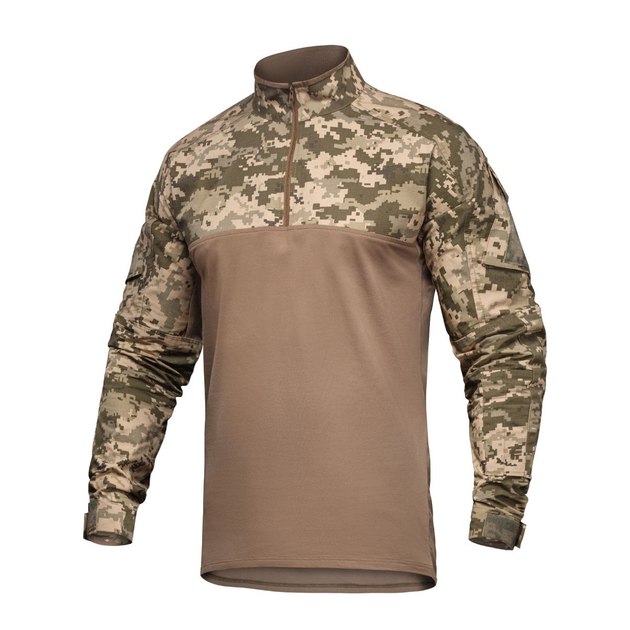 Тактична сорочка Core Ukrarmor Combat Shirt, довгий рукав, комбіновані матеріали. Піксель (мм-14) XXL - зображення 1