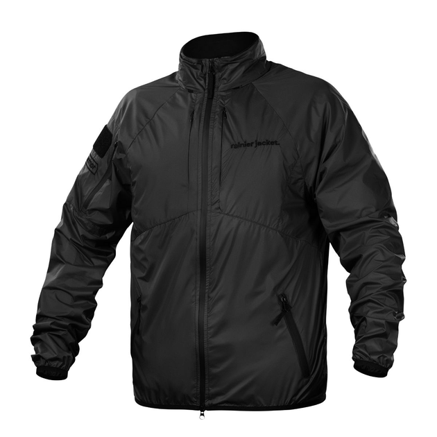 Водонепроникна куртка ветровка Ukrarmor Rainier Jacket, black. Поліестер, waterproof XL - зображення 1