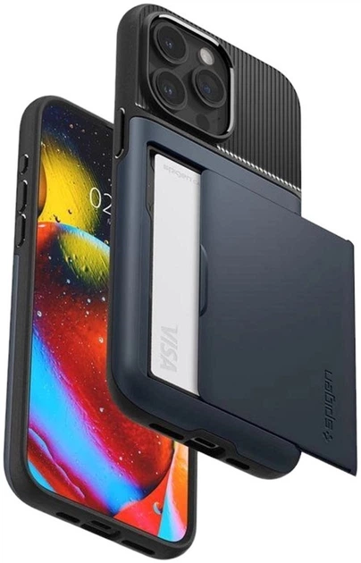 Панель Spigen Slim Armor CS для iPhone 15 Pro Max Blue (8809896749404) - зображення 3