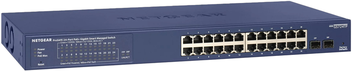 Przełącznik Netgear ProSafe 24x 1GB Ethernet, 2x 1GB SFP Managed (GS724TP-300EUS) - obraz 1