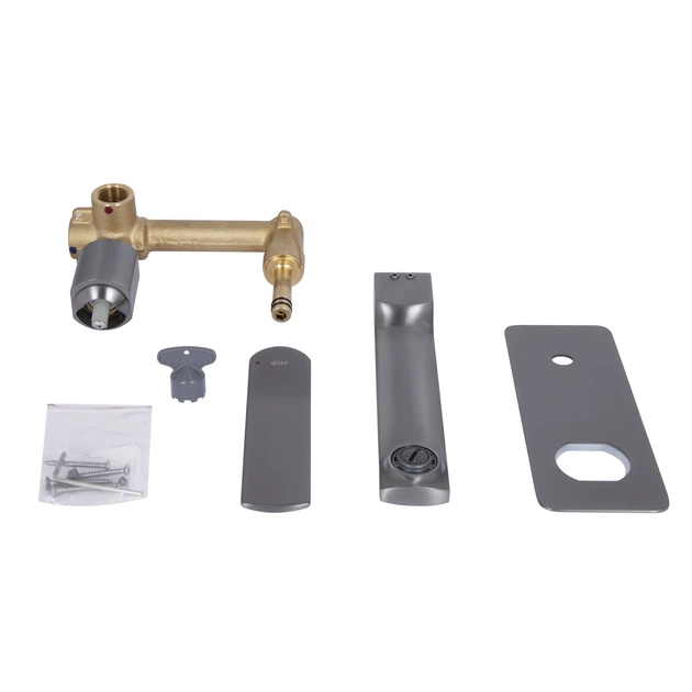 Смеситель для раковины Qtap Slavonice скрытого монтажа QTSLA273GMB45920 Gunmetal Black PVD - изображение 7