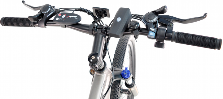 Електровелосипед ROCKSHARK 27.5" MTB AL ROCK003 Сіро-жовтогарячий (4037E-1) - зображення 4