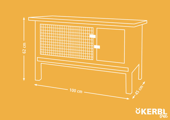 Будиночок для гризунів Kerbl Fred 100 x 45 x 62 см 82816 (4018653828168) - зображення 2