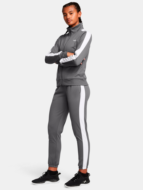 Акція на Спортивний костюм жіночий Under Armour Tricot Tracksuit 1365147-026 M Сірий від Rozetka