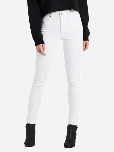 Jeansy skinny damskie Levi's 721 High Rise Skinny 18882-0058 27-30 Białe (5415313775364) - obraz 1