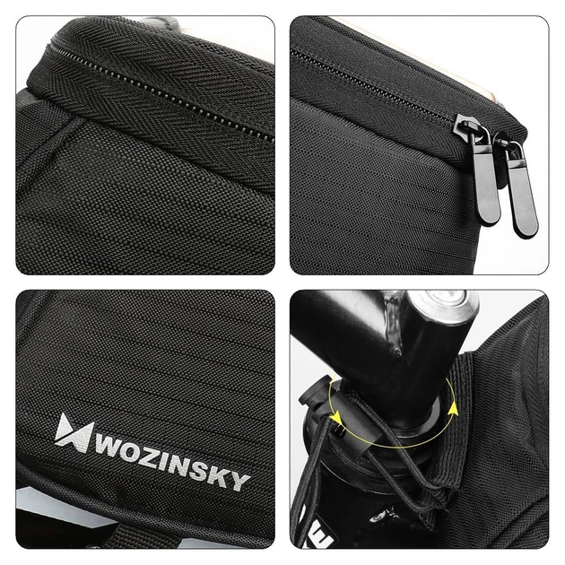 Тримач-сумка для велосипеда Wozinsky WBB2BK 6.5" Black (7426825361677) - зображення 3