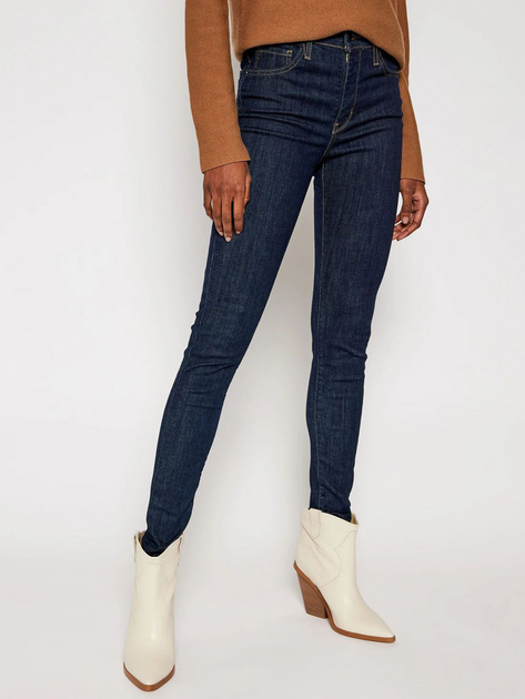 Jeansy skinny damskie Levi's 720 Hirise Super Skinny 52797-0176 26-28 Granatowe (5400898106153) - obraz 1