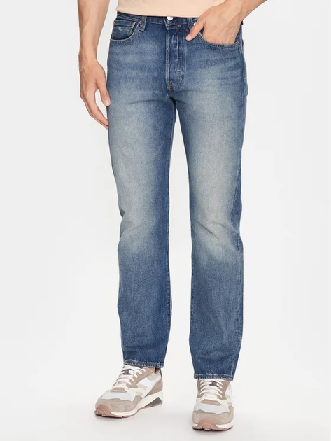 Jeansy regular fit męskie Levi's 501 Original 00501-3412 34-32 Granatowe (5401128028832) - obraz 1