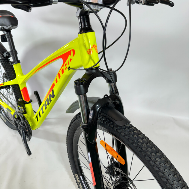 Велосипед Titan 26" Stricker 2024 Рама-14" neon yellow-orange - Фото 2 Велосипед Titan 26" Stricker 2024 Рама-14" neon yellow-orange - изображение 2